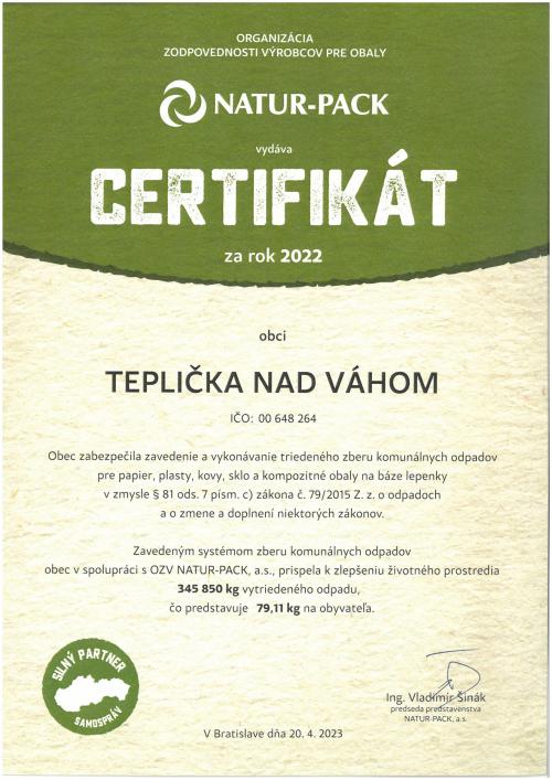 certifikát