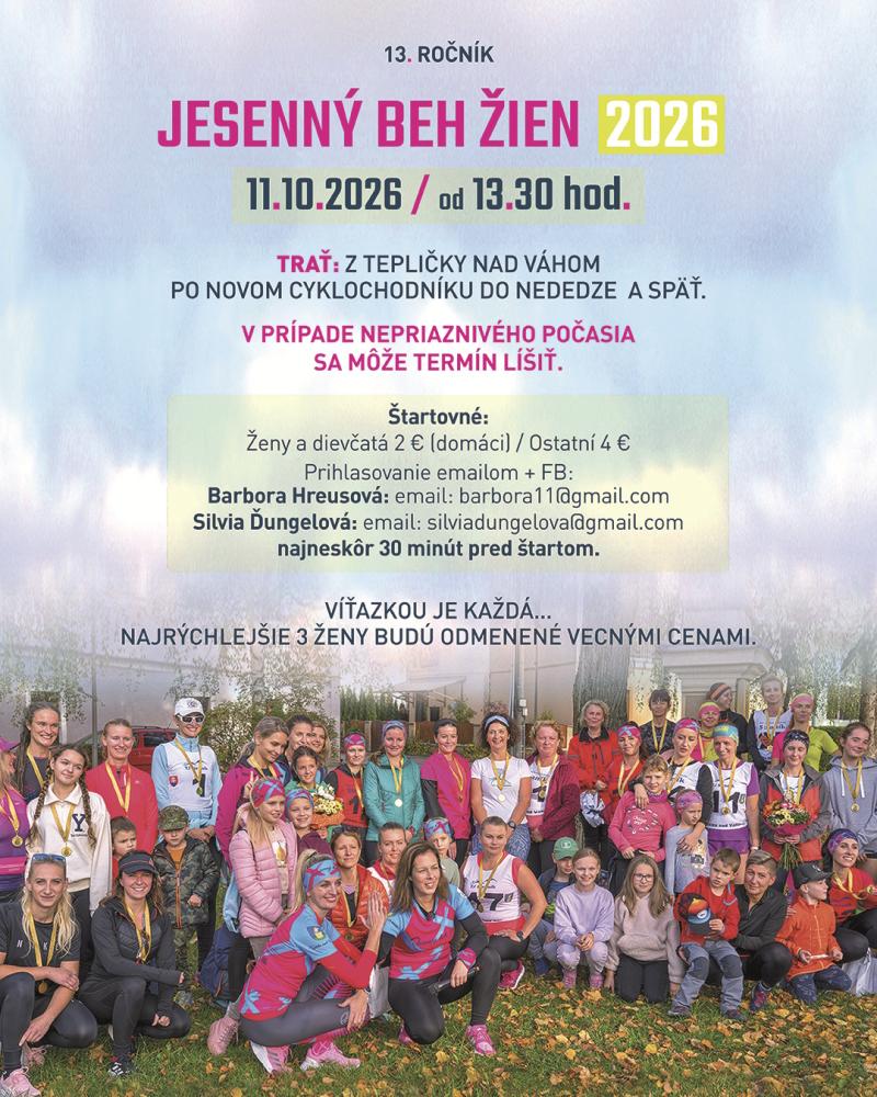 Pozvánka na Jesenný beh žien 2026